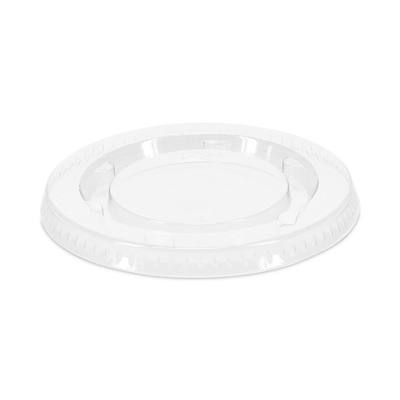 Pactiv Corp. Plastic Portion Cup Lid Fits 1.5 oz to 2.5 oz Portion Cups - Clear (2400/Carton)